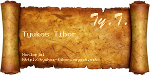 Tyukos Tibor névjegykártya